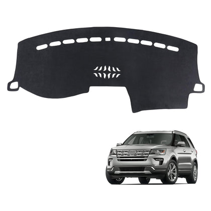 PeakPurit front view of dash cover for Ford Explorer showing neat fit and protection