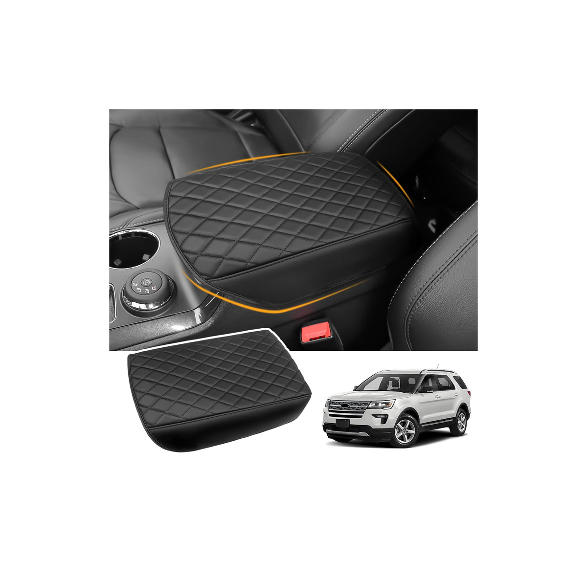 PeakPurit front view center console cover showing neat fit and protection