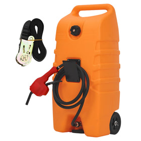 PeakPursuit front view of 15 gal gas caddy showing compact, robust design