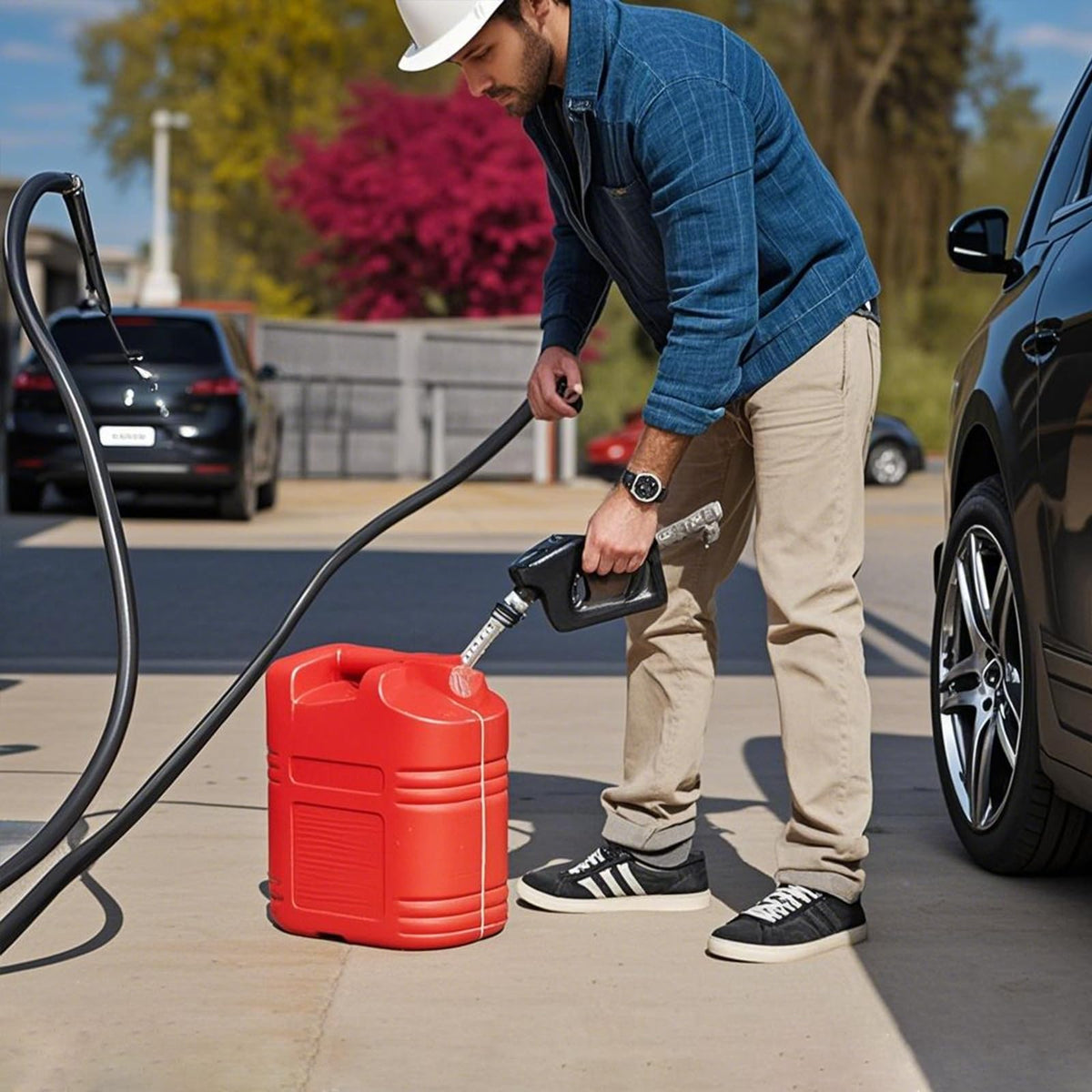 PeakPursuit next to toolbox showing 5-gallon scale for space-efficient storage