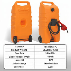 PeakPursuit heavy-duty 6-inch wheels and molded handle for easy transport