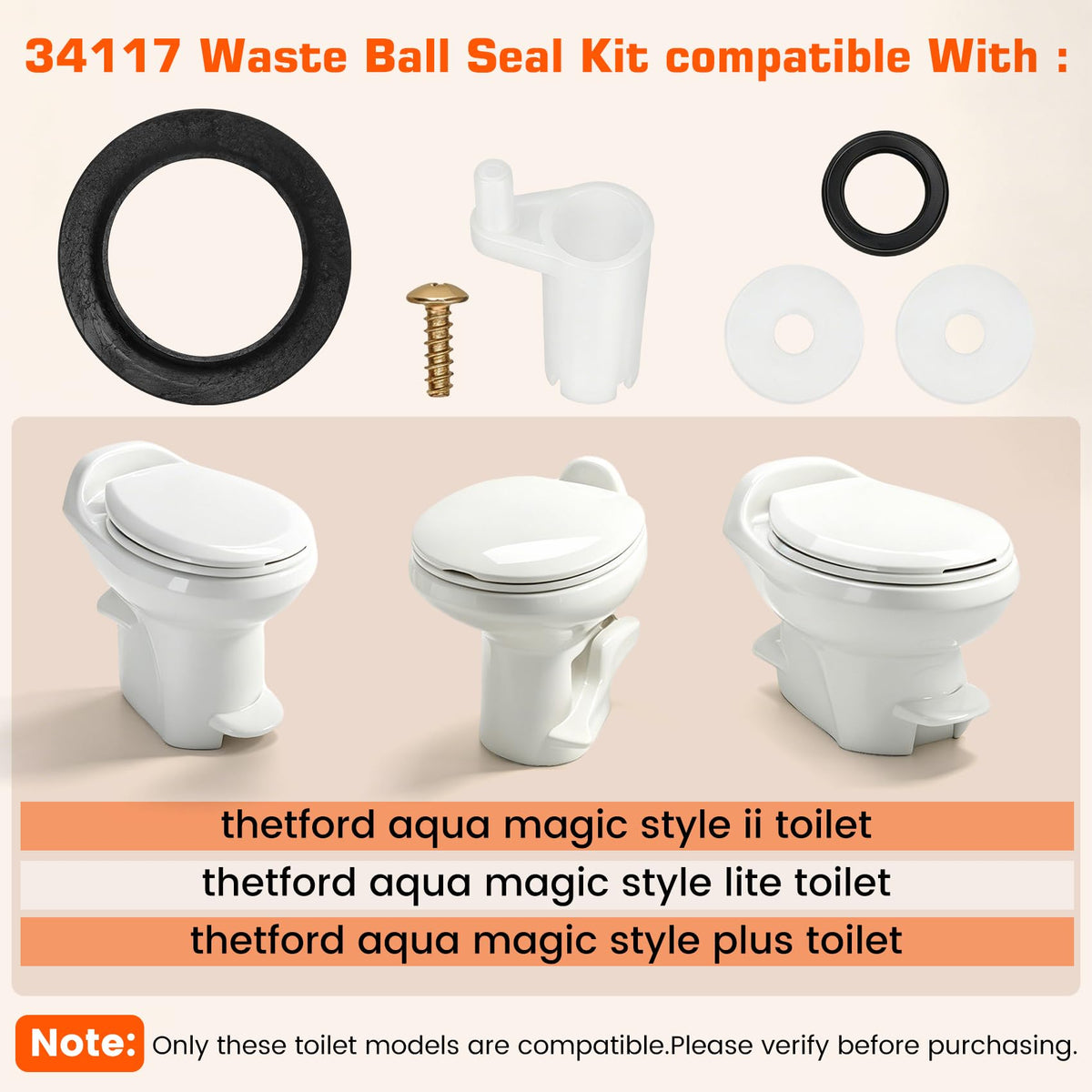 Peakur close-up of U-cup and waste ball seals highlighting leak prevention