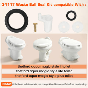Peakur close-up of U-cup and waste ball seals highlighting leak prevention