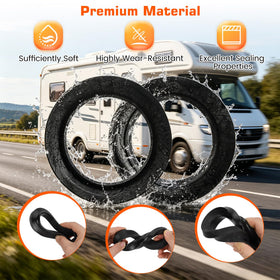 Peakur installed waste ball in RV toilet illustrating restored flush performance