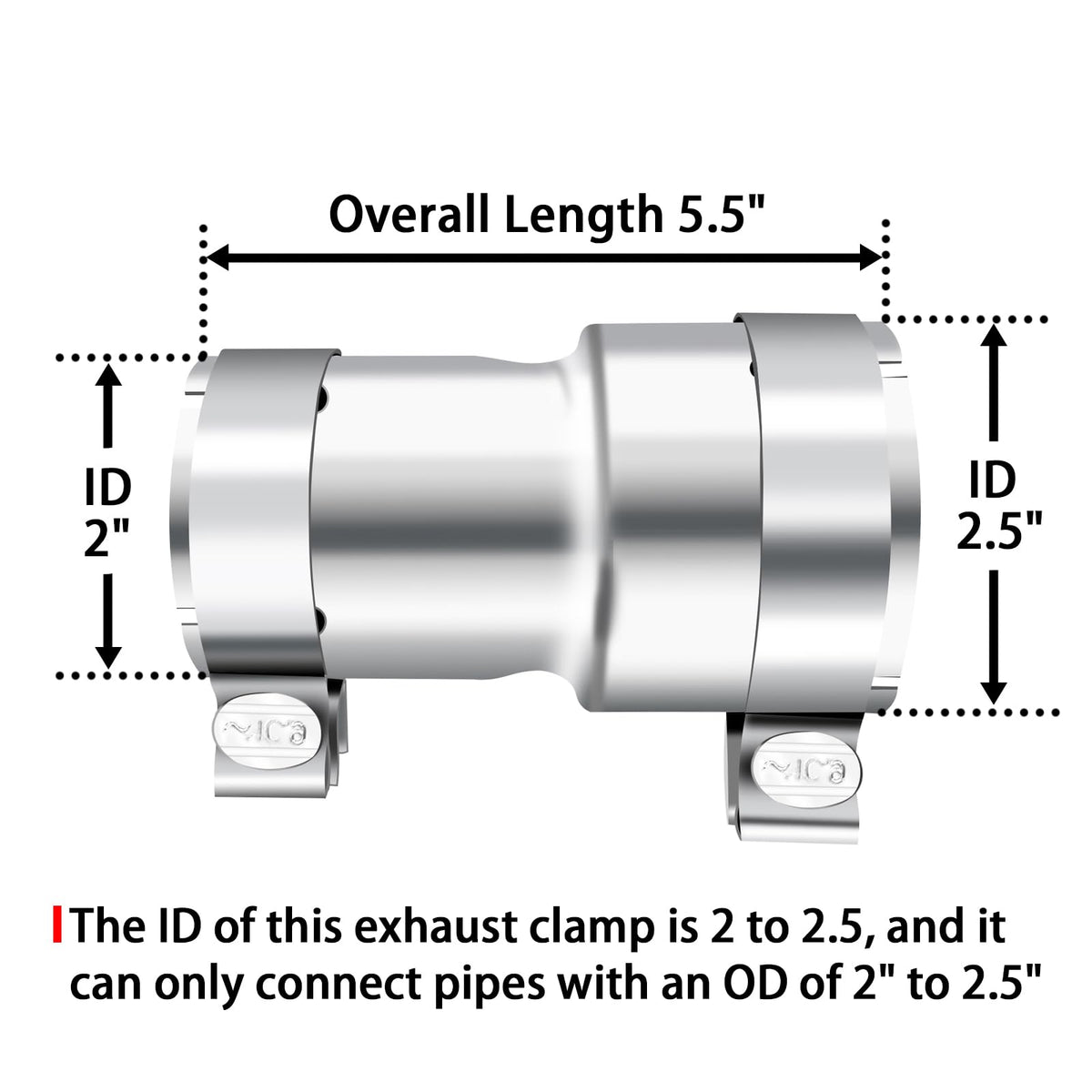 peastorm adapter installed on car exhaust demonstrating quick clamp-on repair convenience