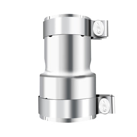 peastorm front view adapter showing clamps and polished stainless finish for durability