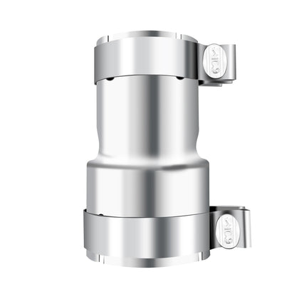 peastorm front view adapter showing clamps and polished stainless finish for durability