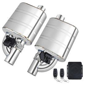 peastorm front view of both valved mufflers showing robust construction and easy fit