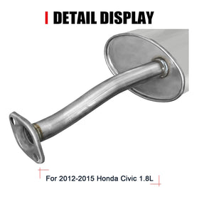 peastorm muffler installed on a 2012–2015 Honda Civic demonstrating direct-fit benefit