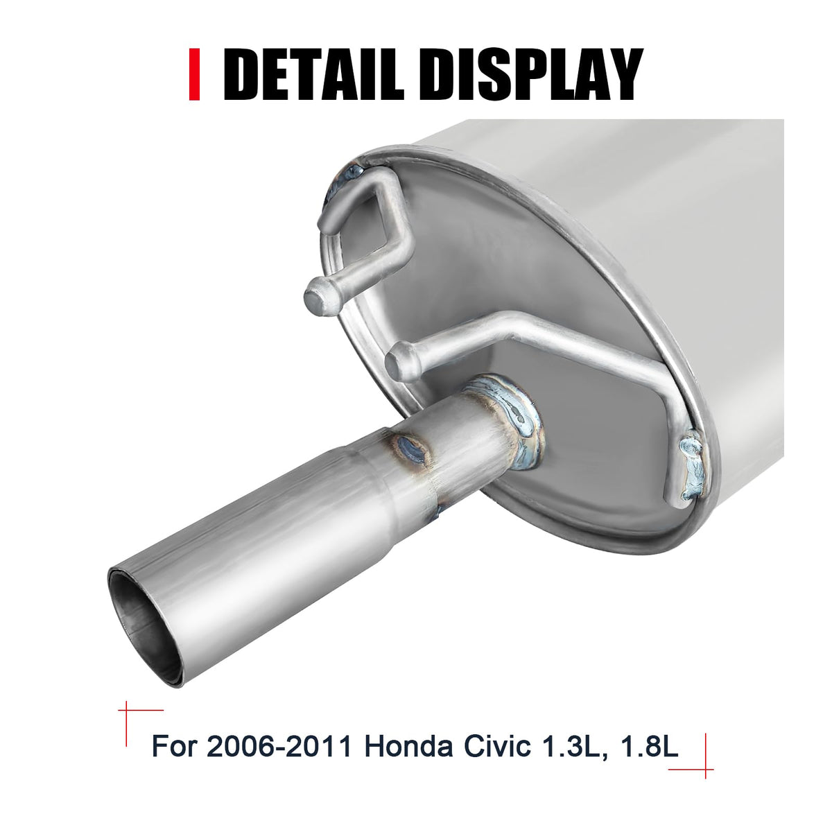 peastorm muffler mounted on Honda Civic demonstrating correct fitment