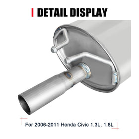 peastorm muffler mounted on Honda Civic demonstrating correct fitment