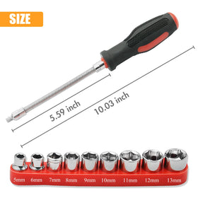PEATOVIE reversible socket detail showing 5–13mm range for fewer tool swaps