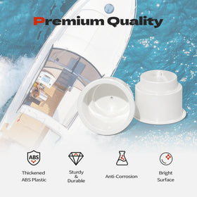 Pebbly Beach cup holder inserted in a boat console for secure fit benefit