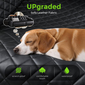 Pecute closeup of anti-scratch leather texture proving durable protection