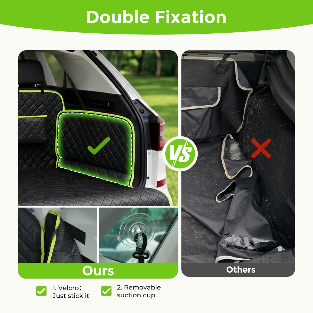 Pecute folded liner fitted in a 3-row SUV for full rear seat coverage