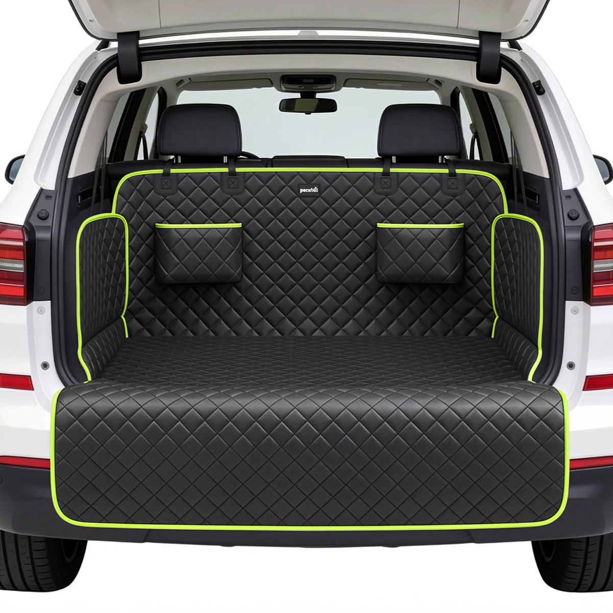 Pecute front view showing trunk liner and full coverage protecting vehicle