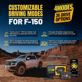 PEDAL COMMANDER inside F-150 cabin showing easy app control and convenience
