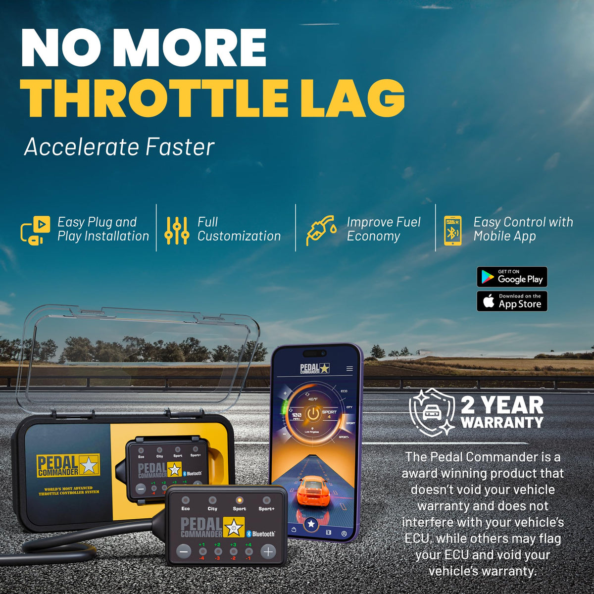 PEDAL COMMANDER mounted on Silverado pedal sensor, PEDAL COMMANDER enhances towing control