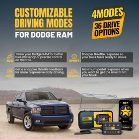 PEDAL COMMANDER app on phone paired with unit showing wireless control convenience