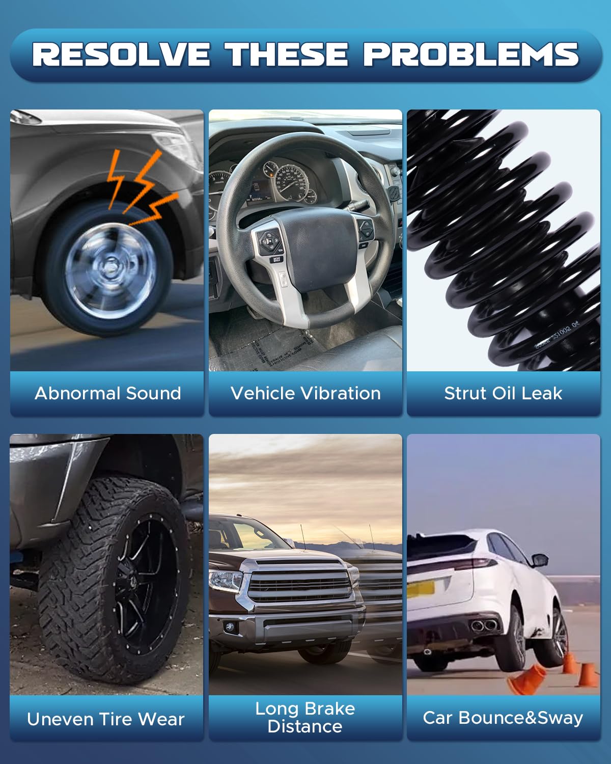 Peforway rear shock absorber closeup highlighting durable construction and smoother ride