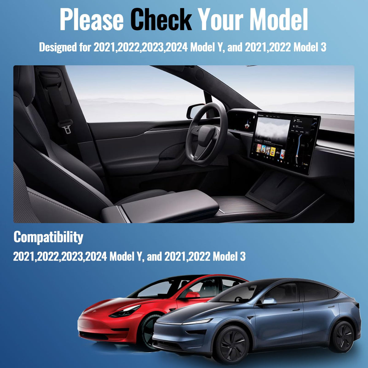 PELEG TREE installed in Tesla Model Y overhead view improving accessibility and tidiness