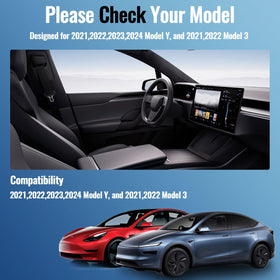 PELEG TREE installed in Tesla Model Y overhead view improving accessibility and tidiness