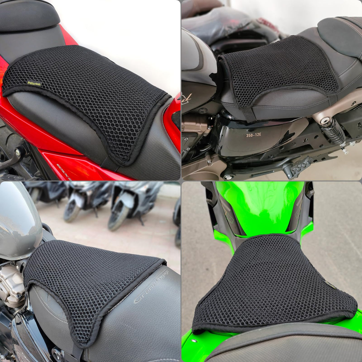 Pelucton installed on sportbike reducing heat for long rides