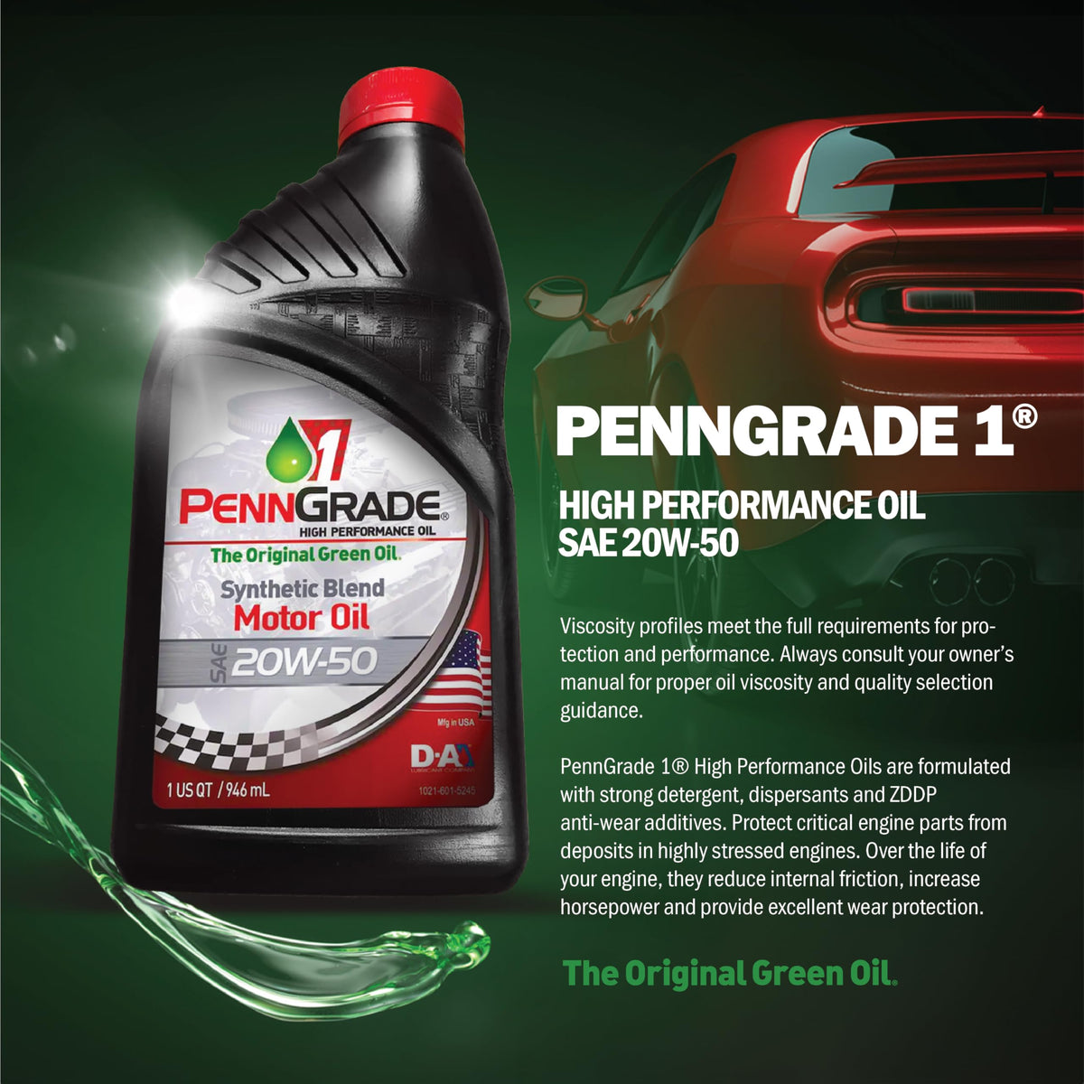 PENN GRADE1 cap and pour spout close-up for clean, easy refilling