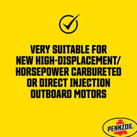 Pennzoil bottle on boat next to outboard highlighting reliable protection during operation