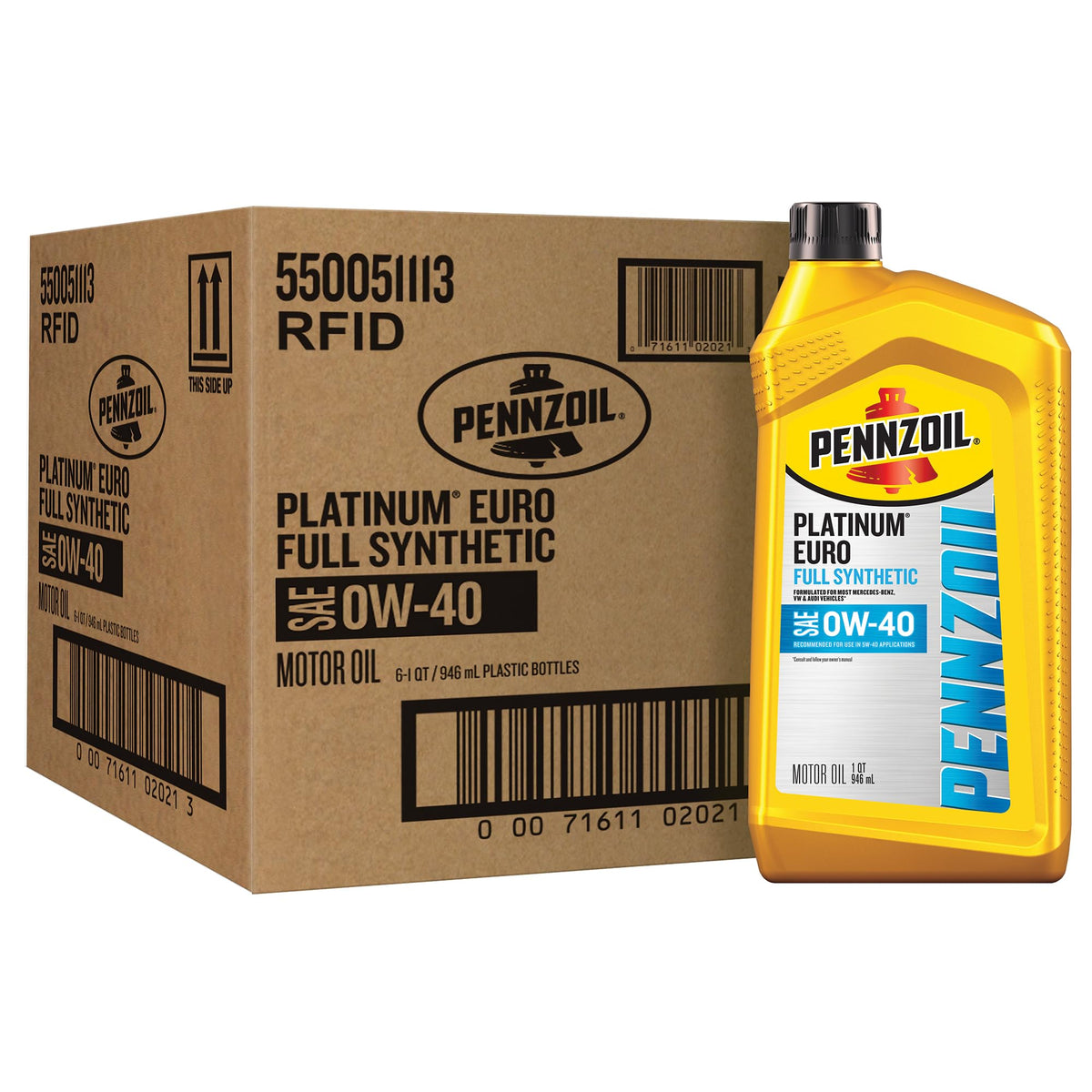 Pennzoil bottle front view showing brand and product benefits