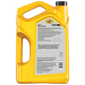 Pennzoil Platinum Euro L back label with specifications and warranty details