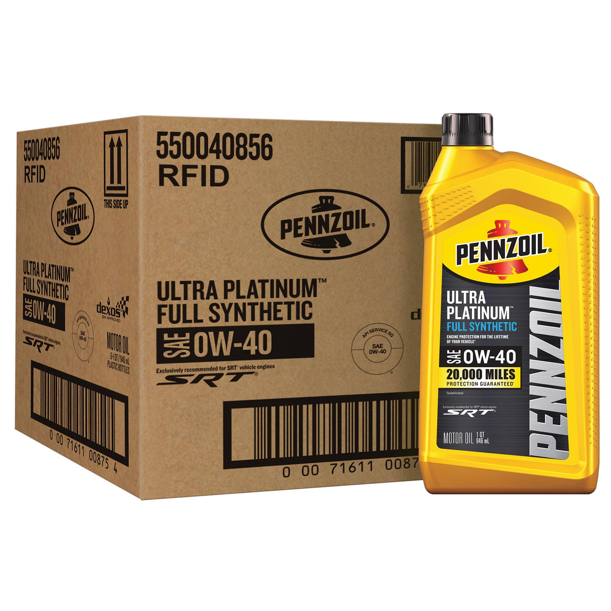 Pennzoil bottle front packaging showing product and benefits