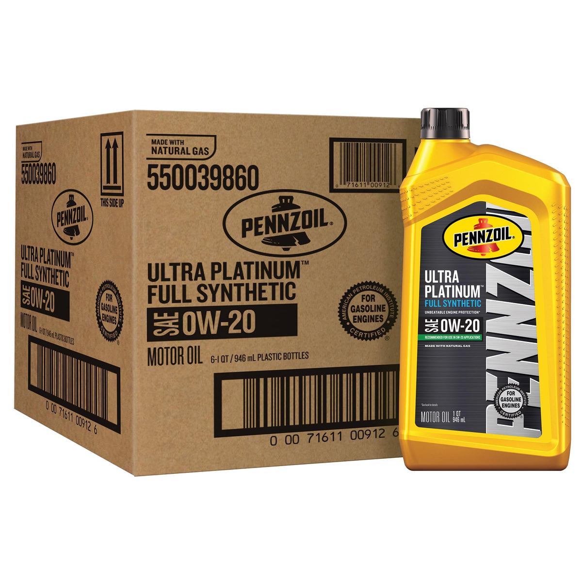 Pennzoil Ultra Platinum front packaging showing clear product identity and protection