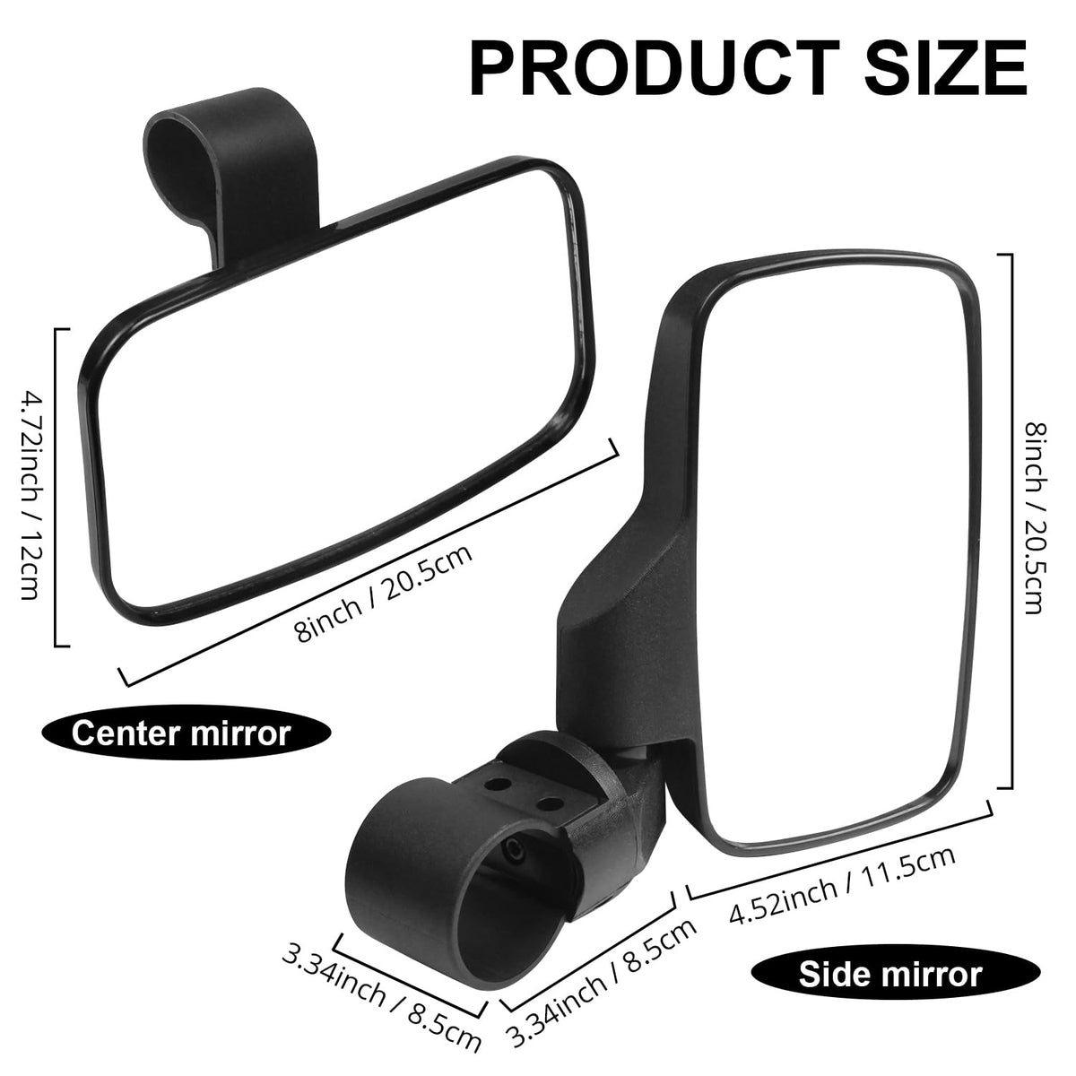 penobon mirrors installed inside UTV cabin improving driver rear awareness