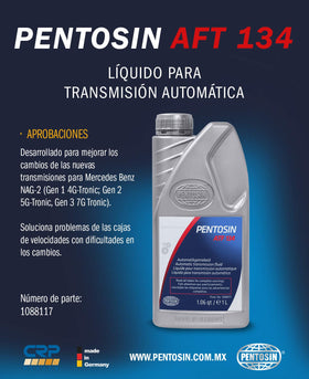 Pentosin 1L bottle next to ruler for scale highlighting compact storage