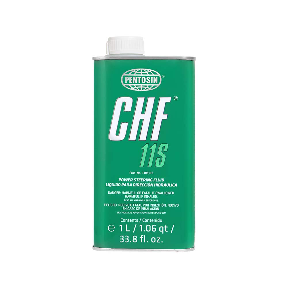 Pentosin CHF 11S front label showing product and vehicle compatibility benefits