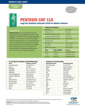 Pentosin 1 liter bottle beside a ruler showing compact service-ready size