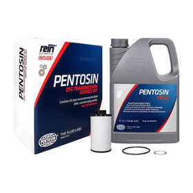 Pentosin kit front packaging showing fluid bottle and parts for correct DSG service