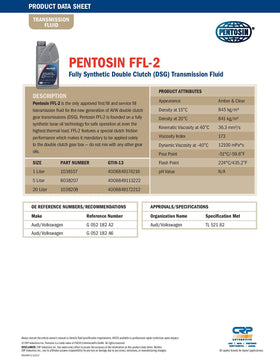 Pentosin kit in use during drain and refill demonstrating correct DSG service procedure