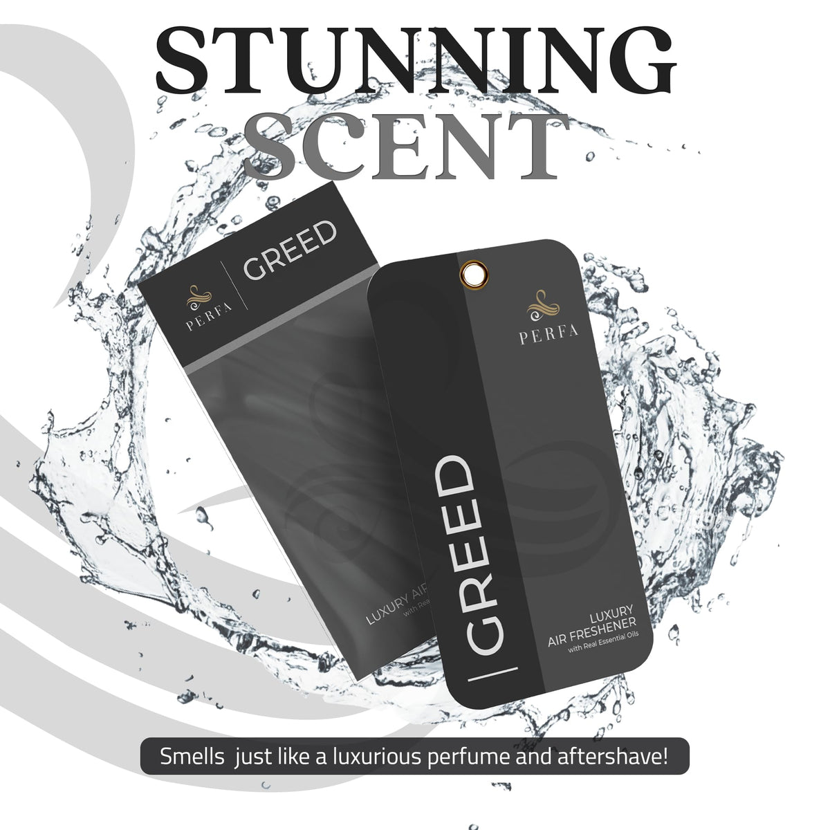 Perfa card positioned by dashboard vents for stronger scent circulation
