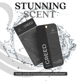 Perfa card positioned by dashboard vents for stronger scent circulation