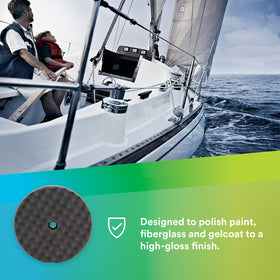 Perfect-It 3M close-up of waffle face texture that evens polish and reduces heat