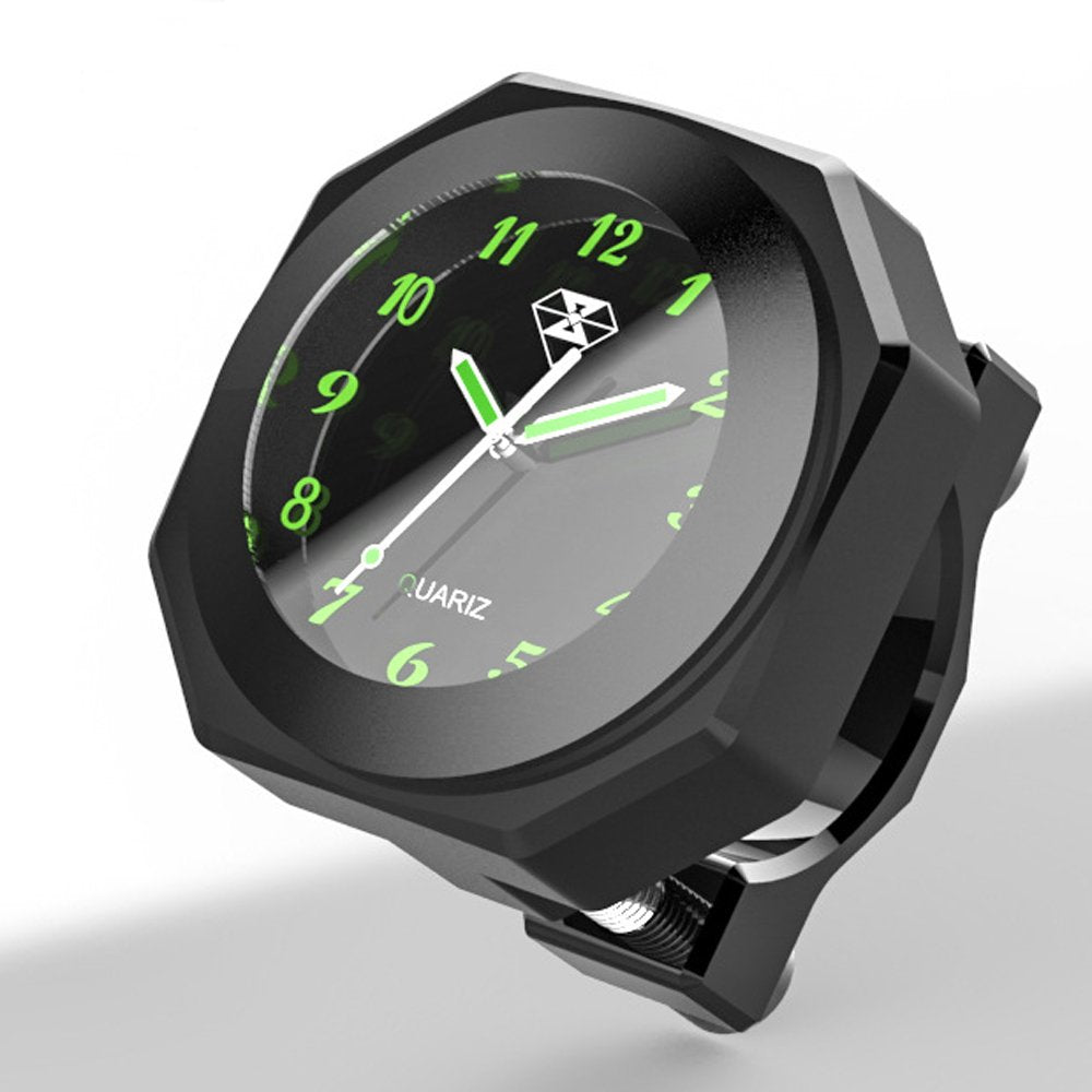 PerfecTech close-up of clock dial highlighting luminous markers for quick reads