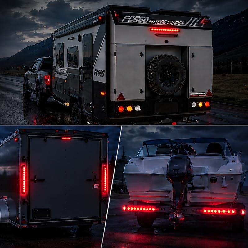 PerfecTech mounted on trailer horizontally for improved rear signaling benefit