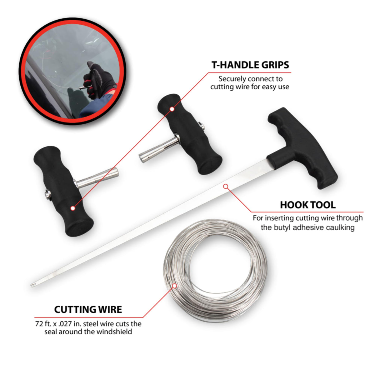 Performance Tool braided wire close-up showing durable strands for reliable cutting