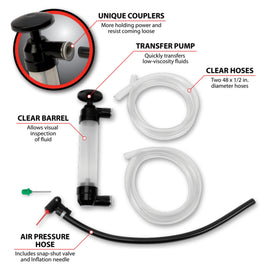 Performance Tool clear barrel close-up showing visible fluid flow for inspection