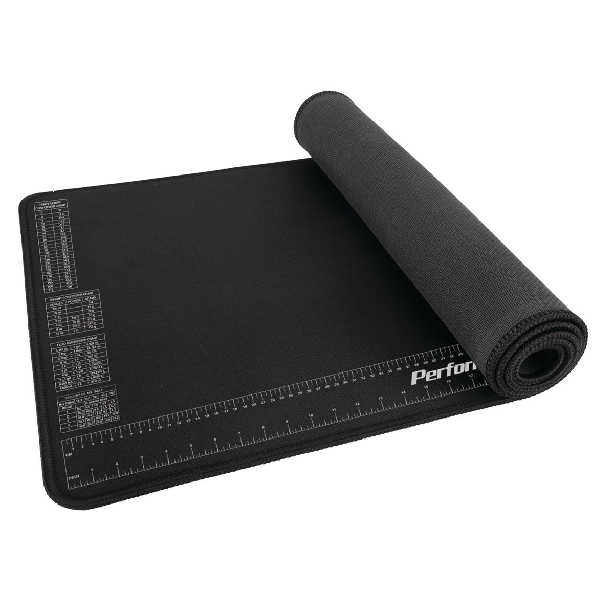 Performance Tool front view of mat protecting workbench surface and tools