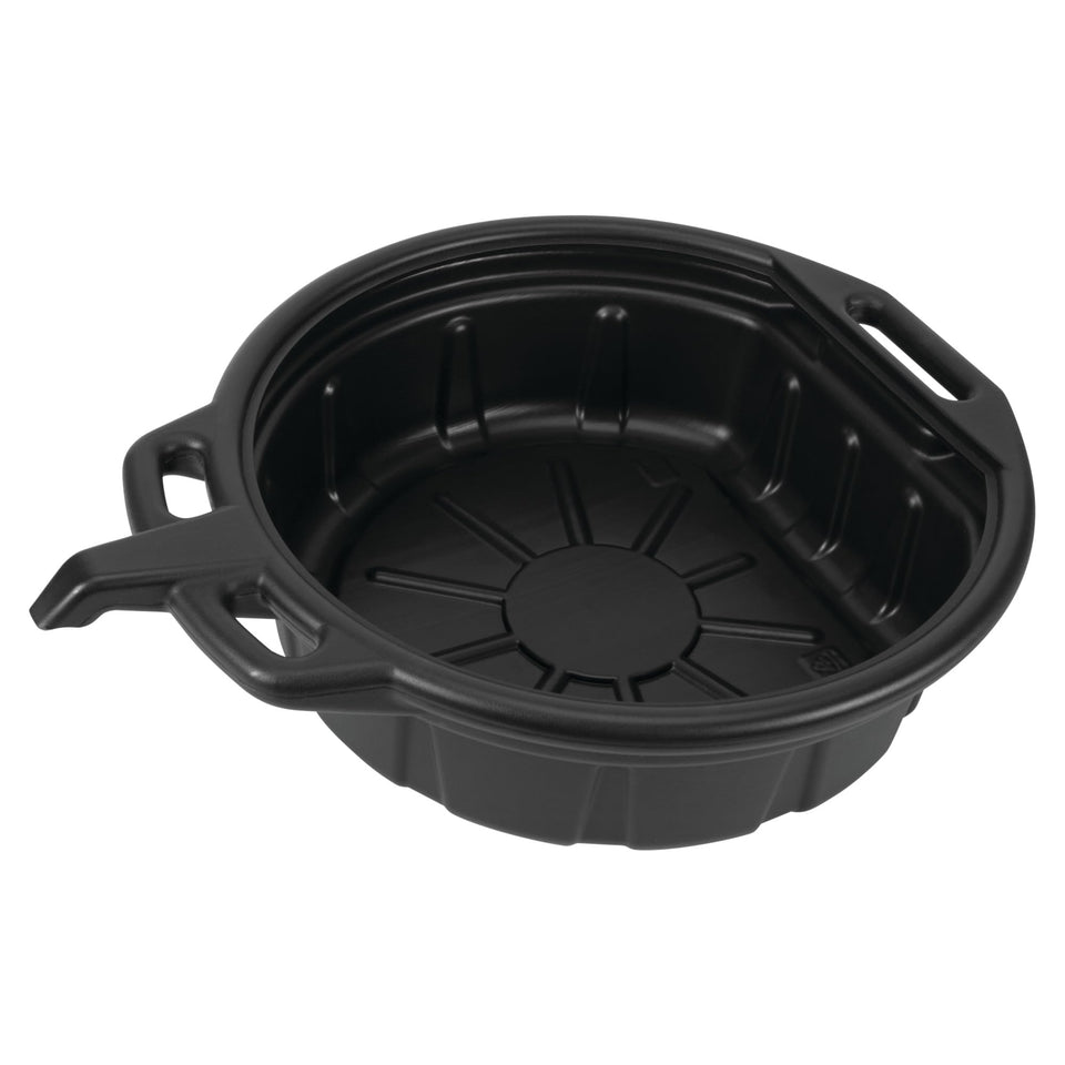 Performance Tool W4071 front view showing pan shape and capacity for tidy oil collection