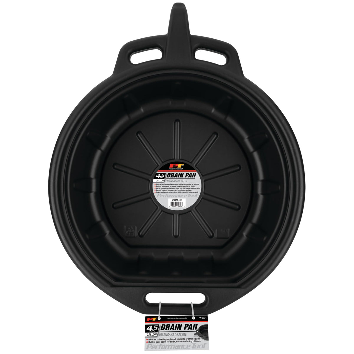 Performance Tool W4071 next to a standard jug to show 4.5-gallon capacity scale