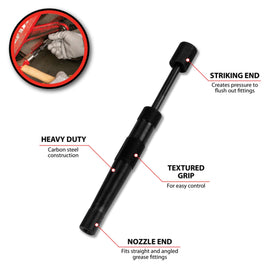 Performance Tool W54209 close-up of tip demonstrating precise fit for grease fittings